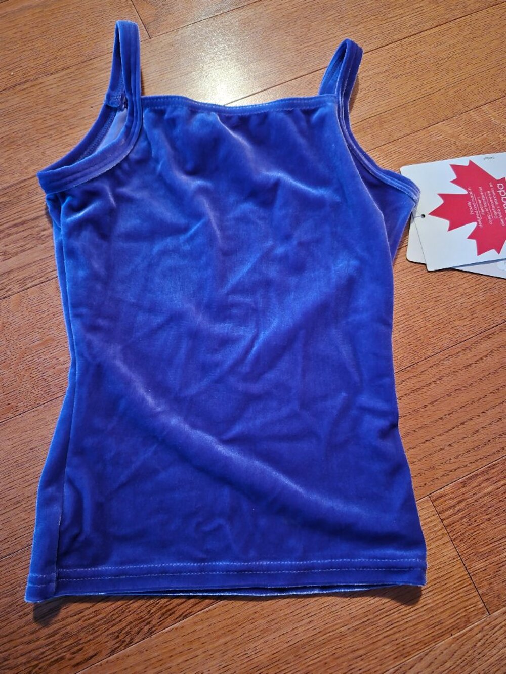 Girls Mondor Velvet velour dance gymnastic Camisole Leotard purple Size 2-4 NWT